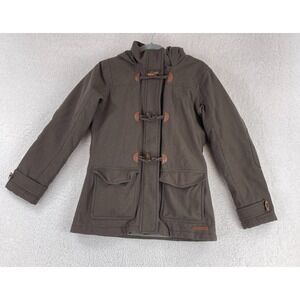 Merrell Coat Womens Small Green Opti-Warm‎ Hooded Toggle Full Zip Long Sleeve